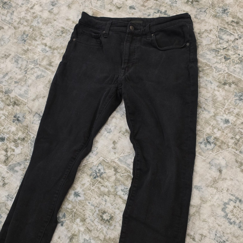 Uniqlo Jeans Mens 31 Black Slim Fit Stretch Denim Pants 321-444583